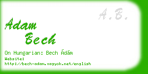 adam bech business card