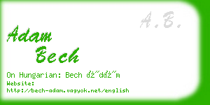 adam bech business card